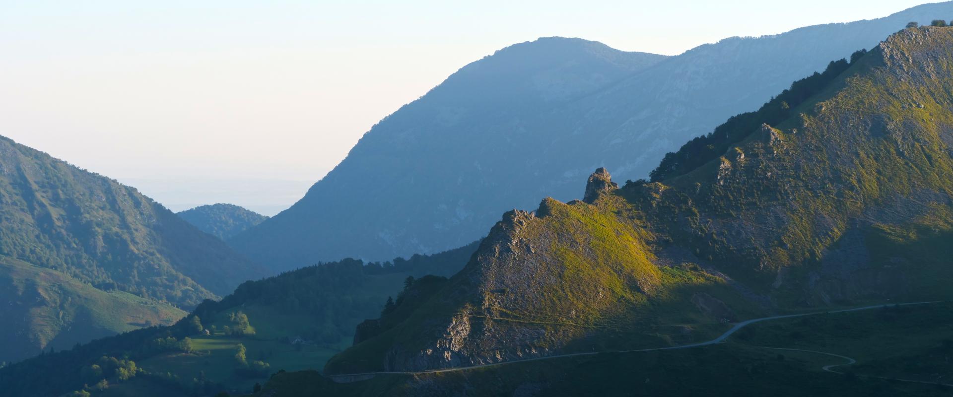 Soulor, Col du, Blick auf die Nordrampe, PS Pyrenäen 2018 2.JPG