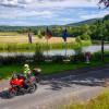 Motorrad an der Werra